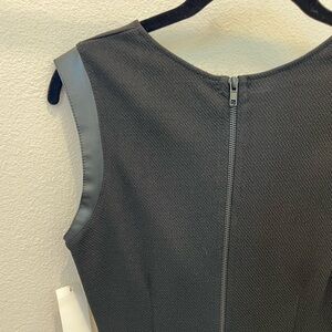 bar III little black dress with zipper and faux leather detail